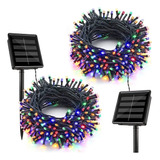 Toyyot - Paquete De 2 Luces Solares De Navidad, 65 Pies, 200