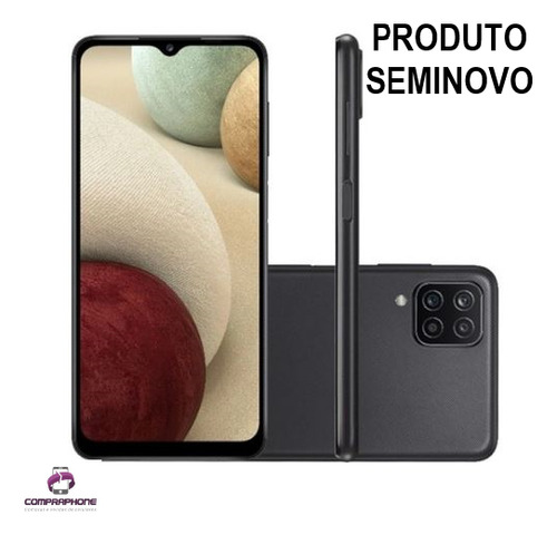 Galaxy A12 64gb - Preto Muito Bom - Usado