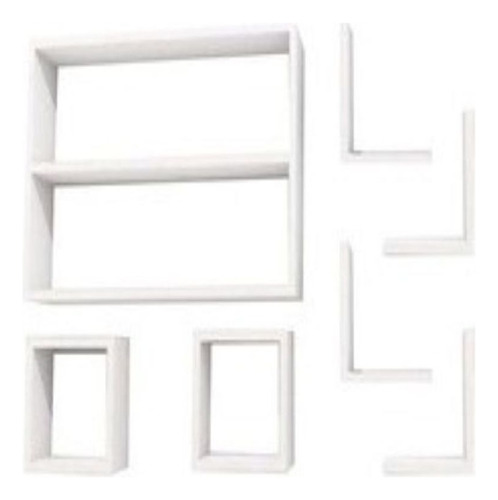 Kit 7 Peças Nicho 10cm Largura Mdf Branco Kit Instalação