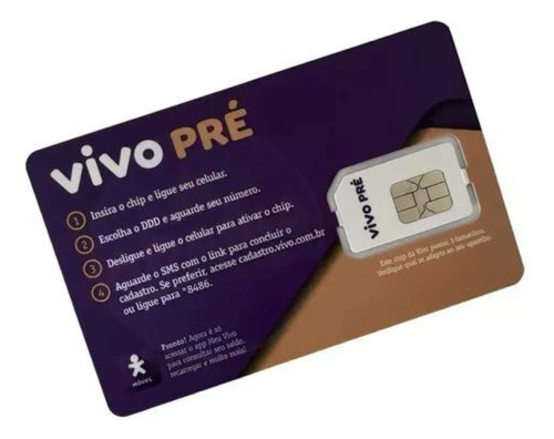 Chip Vivo 4g Qualquer Ddd Do Brasil Do 11 Ao 99 Pré Pago