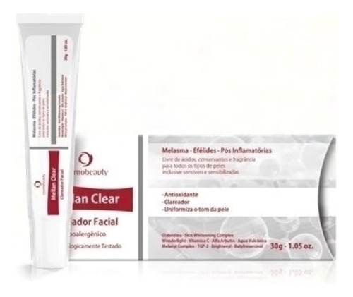 Mellan Clear Creme Clareador Facial Cosmobeauty