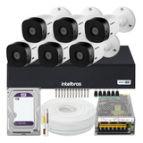 Kit Cftv 6 Cameras Full Hd 1220b Dvr 8 Canais 10a 1tb Purple