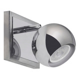 Aplique Pared 1 Luz Baño Moderno Bocha Cromo Led Gu10 Vg