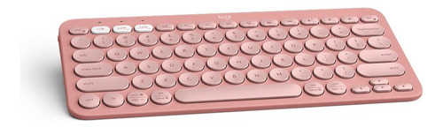 Teclado Logitech K380s Pebble Keys 2 Bluetooth Usb Rosa Idioma Inglês Us