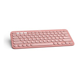 Teclado Logitech K380s Pebble Keys 2 Bluetooth Usb Rosa 