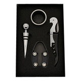 Set X4 Accesorios Vino Destapador Gotero Tapón Cortante