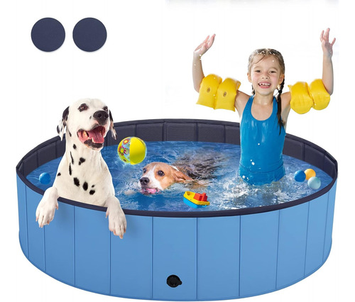 Alberca Plegable Piscina Perro Mascota Bañera Baño 120x30 Cm