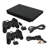 Sony Playstation 2 Slim Con 2 Controles Y Disco De 500gb