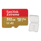 Cartão Memória Micro Sd Sandisk 512gb  Extreme 190mbs +case