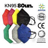 Máscara Pff2 / N95 / Kn95 - 80 Unidades Coloridas Diversas