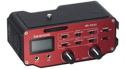 Adaptador Saramonic Sr-pax2 De Audio En Sin Espejo, Dslr Y C