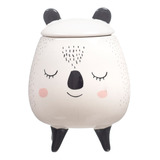 Potiche Porta Jóia Pincel Algodão Porcelana Decorativo Panda