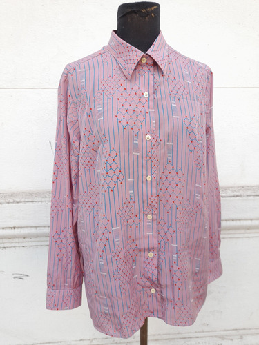 Camisa Rayada Rosa Vintage