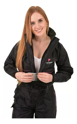 Capa De Chuva Feminina Com Capuz Nylon - Conjunto Pioneira