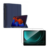 Funda Smart Cover Para Tablet Samsung S9 Fe + Vidrio 10.9 
