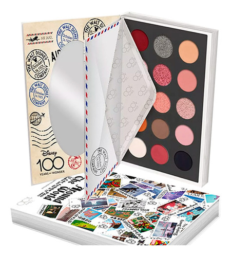 Paleta De Sombras 15 Tonos Timbres Postales Disney 100 Color De La Sombra Sombras 15 Colores