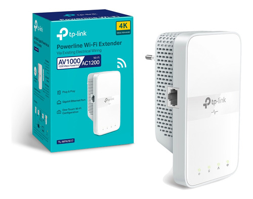 Repetidor Powerline Av1000 Tl-wpa7617 Tp-link Wi-fi Ac1200