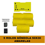 Etiqueta Adesiva Gôndola 50x30 P/ Mini Impressora - 5 Rolos
