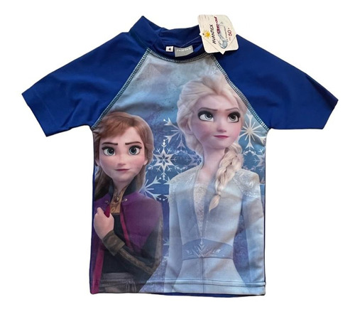 Rermera De Agua Frozen 2 Uv50 Manga Corta Disney