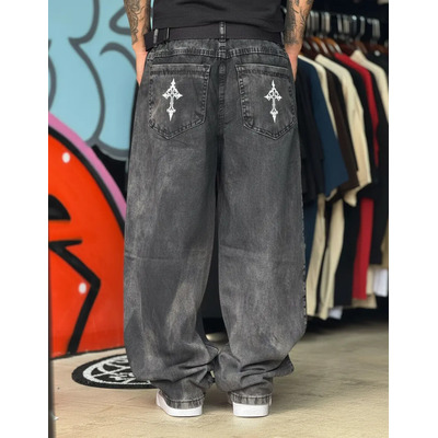 Calça Baggy Cruz Jeans Marmorizado Larga Sow Hip Hop Street Grafite Cruz 50