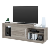 Mueble Para Tv Rack Living Comedor Carvalle Color Marrón Claro