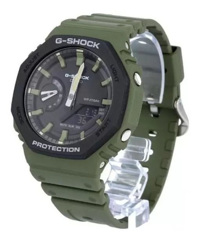 Relógio Casio G-shock Masculino Anadigi Verde Ga-2110su-3adr