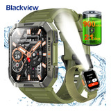 Reloj Smartwatch Reloj Inteligente Blackview Bvw60 Verde De 2.1 Pulgadas, Smart Watch, Hombre Reloj Inteligente Militar, Linterna Bluetooth, Ip68, 900mah,resistente Al Agua, Verde