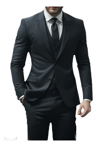 Kit Terno Slim Completo(paleto-calca-colete-camisa-gravata) 