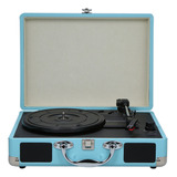 Fonógrafo Phonograph Blue Con Sonido Estéreo Vintage Tipo Ue