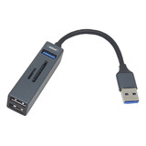 Lector De Memorias Sd Micro Con Puertos Usb Metalico 5 En 1