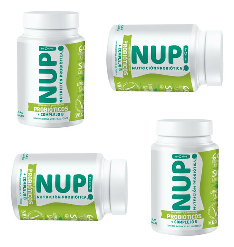 Pack 4 Nup!: Probióticos+vitaminas B +biotina +b12