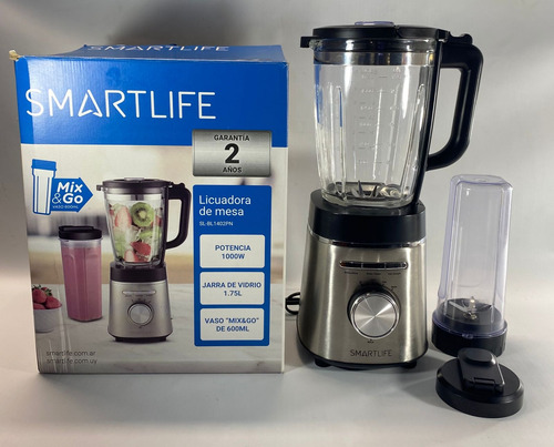 Licuadora Smartlife Sl-bl1402pn + Vaso Mixer Como Nuevo! 