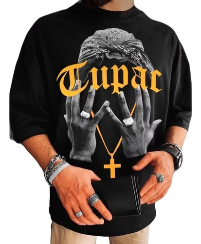 Camiseta Oversized Rapper Tupac 2pac Street Styles Moda