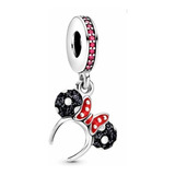 Charm,dije Pandora Orejas Minnie Cubic Plata925  Original 