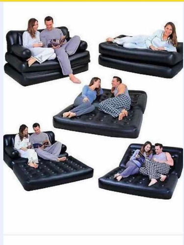 Cama Sillón Sofá Inflable Portatil Colchon Descanso Doble