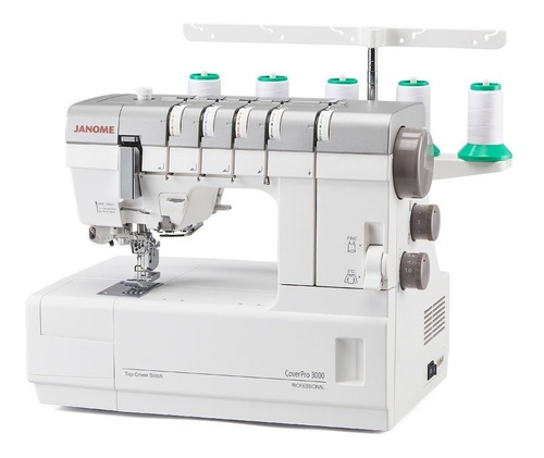 Máquina De Coser Collareta Janome Coverpro 3000 P Portable Blanca 220v