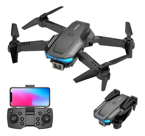 Mini Drone Doble Cámara Full Hd Wifi 2,4 Ghz Fpv Plegable Color Negro-270003