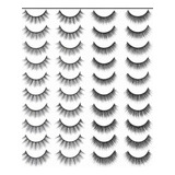 24 Pares Pestañas Postizas 3d Mink Hair Eyelash Natural