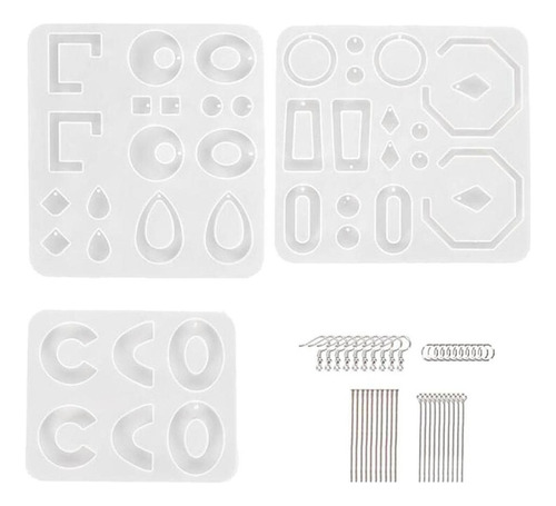 Molde De Resina De Silicona Para Pendientes De Epoxi,