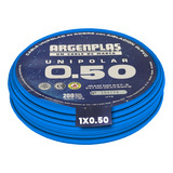Cable Unipolar 0,50mm2 Pvc Azul Argenplas Unip 0,5
