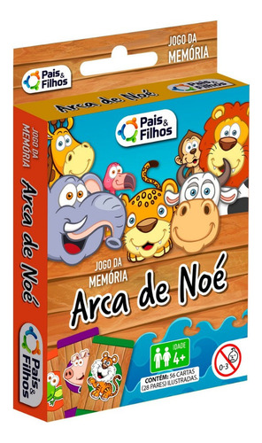 Jogo Bíblico Infantil Memória Arca De Noé Bichinhos 28 Pares