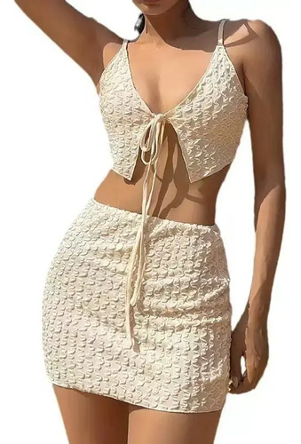 Set Bikini Lazos Y Pareo - 2 Piezas Liso Verano | MercadoLibre