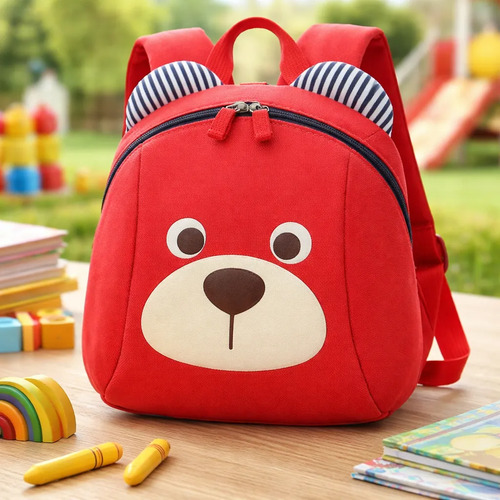 Mochila Oso Niño Niña Preescolar Cute Osito Con Arnes