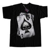 Remera De Algodon Estampa Grande Cartas Poker Dtf Premium