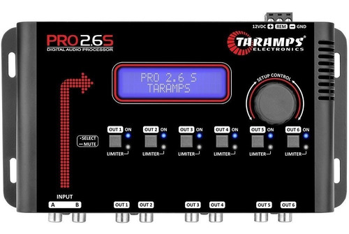 Processador Áudio Taramps Pro 2.6s Digital 6 Saídas Digital 