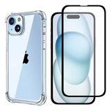 Kit Capa Capinha Anti Impacto Para iPhone 15 + Pelicula