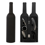 Set De Vino Sacacorchos Kit Descorchador Estuche Botella