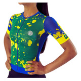 Camisa Ciclismo Brasil Feminina Mauro Ribeiro Mtb Speed 2023