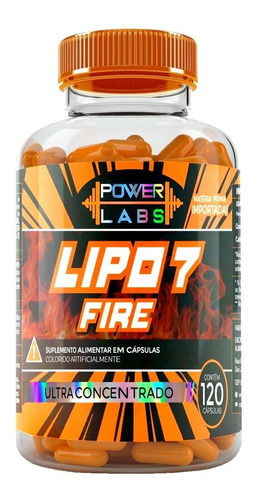 Emagrecedor Lipo7 Fire (120 Caps)  Power Labs  Melhor Thermo