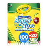 Crayola Super Tips 100ct With 20ct Silly Scents, Exclusive